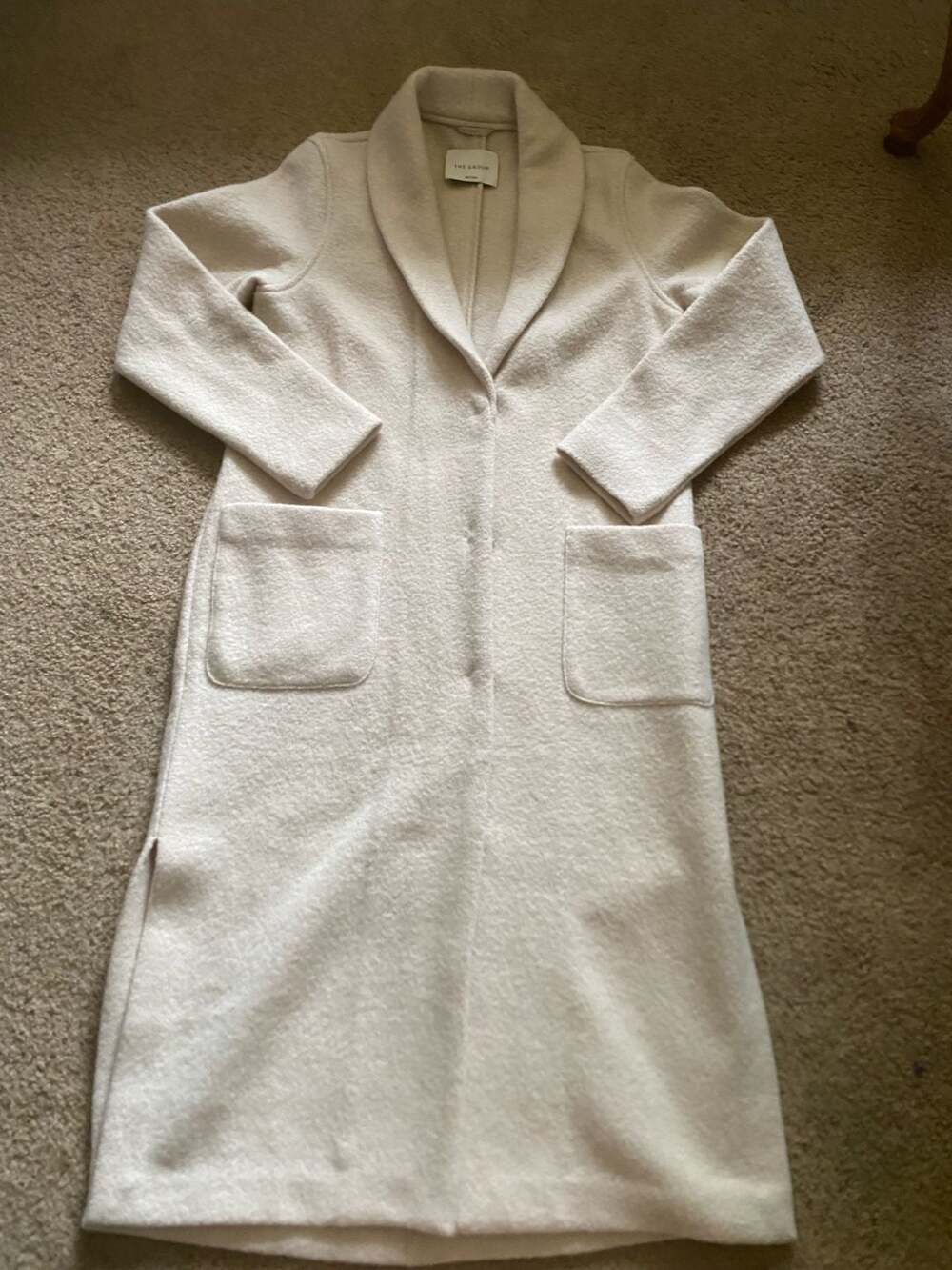 Aritzia The Group by Babaton Boiled Merino Wool Shawl Jacket Heather Bone M